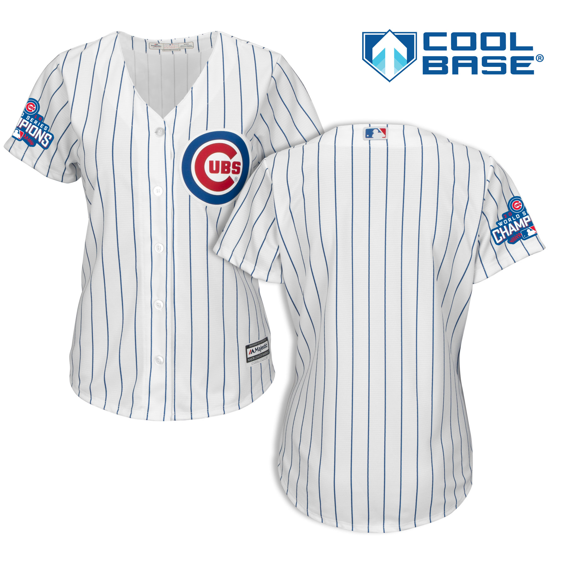 Chicago Cubs Personalized 2016 World Series Champions Home Women's Cool ...